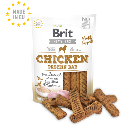 Brit Meat Jerky Snack– Poulet Protein bar (80g)