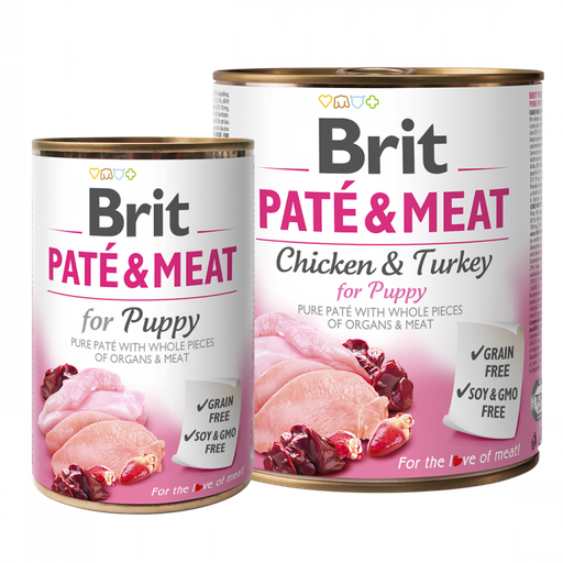 Brit Paté and Meat - Puppy (Pour Chiot A la Dinde) 400g