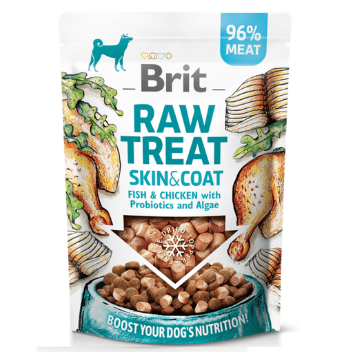 Brit Raw Treat Skin And Coat. Rehausseur de Goût. Fish And Chicken (Poisson et Poulet)