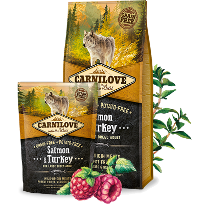 Carnilove Dog Croquettes Salmon Turkey Pour Chien Grande Race (Saumon et Dinde) 12kg