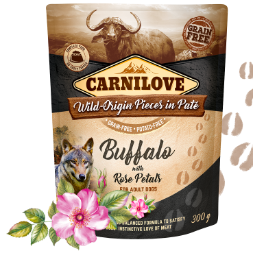 Carnilove Dog Paté Buffalo with Rose Blossom (Boeuf) 300g