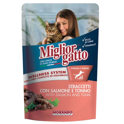 Miglior Gatto Morceaux de Saumon Thon avec Sauce 100g