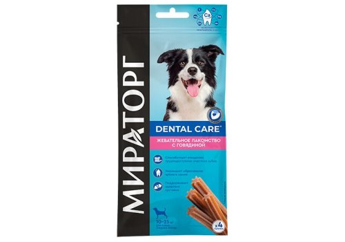 Miratorg Dental Care Friandise à mâcher pour chiens de races moyennes 70g (4 bâtons)