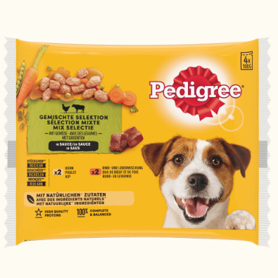 Sachets de nourriture humide pour chien Pedigree Vital Protection 4x100g