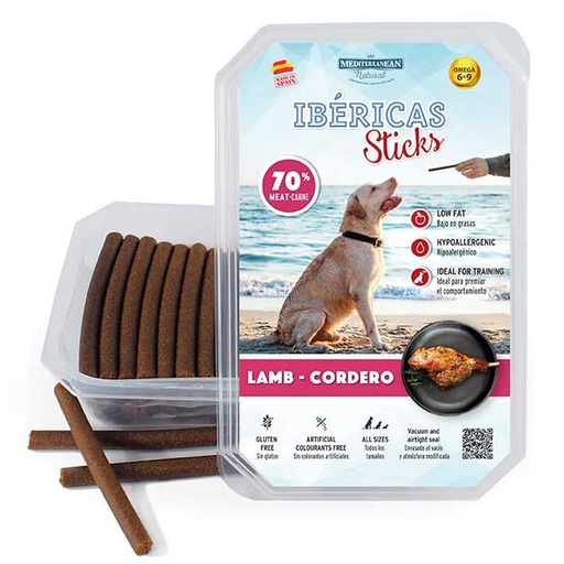 Sticks IBERICAS Pour Chiens AGNEAU 350gr- Mediterrane