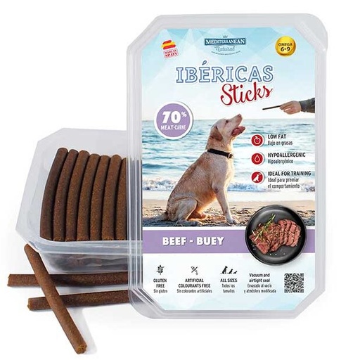 Sticks IBERICAS Pour Chiens Boeuf 350gr- Mediterrane