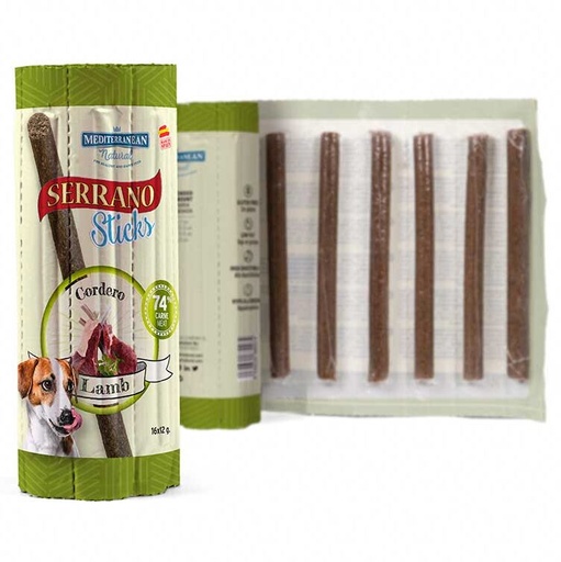 Sticks Serrano Pour Chiens Agneau (16pcsx12g)- Mediterrane