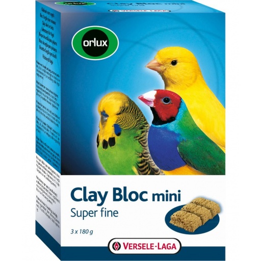 Bloc d'argile Pour Petits Oiseaux Clay Bloc Mini 3×180g