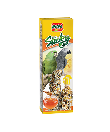 Sticky au miel pour perroquets x2 140g RIGA