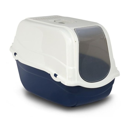 Bac à litière fermé pour chat - Bleu