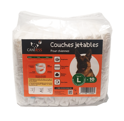 Couches jetables x 10 Canijess S / M / L - L