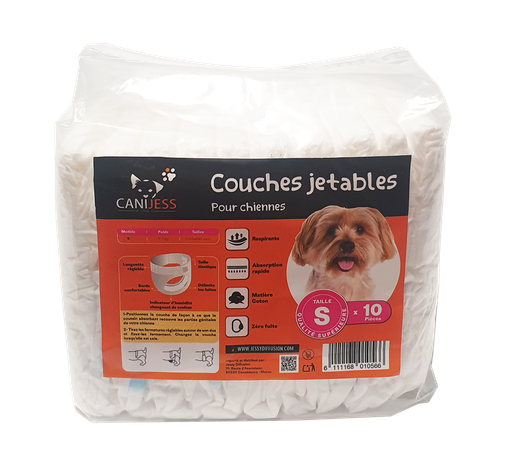 Couches jetables x 10 Canijess S / M / L - S