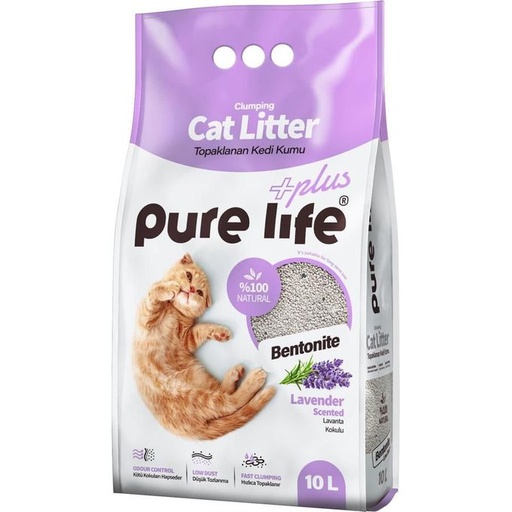 Litière agglomérante ultra absorbante et parfumée 10L (Lavande)