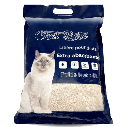 Litière sans parfum agglomérante et absorbante chat botté (5L)