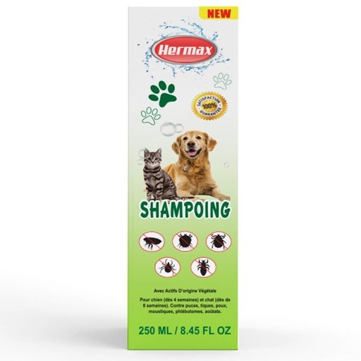 Shampoing Anti-Parasites Hermax Chien et Chat (250ml)