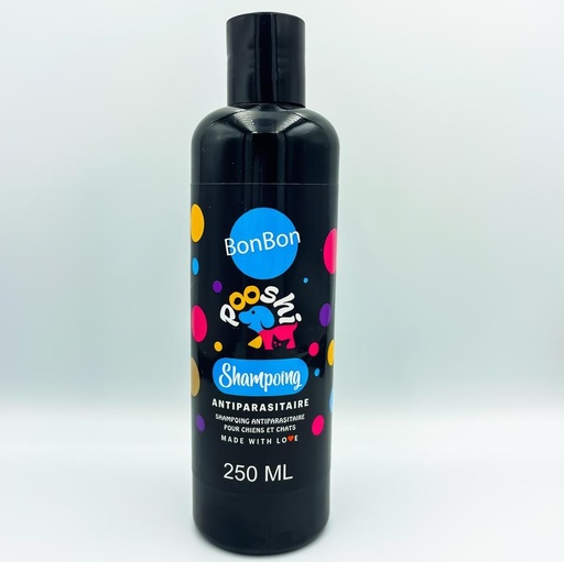 Shampoing Anti-Parasites Pooshi Chien et Chat BonBon (250ml)