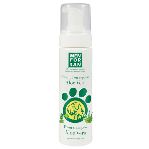 Shampoing sans eaux (mousse) à l'aloe vera pour chiens/chats 200ml MEN FOR SAN