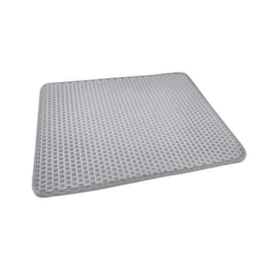 Tapis à litière à deux couches Grande Taillle 50x40cm (Noir | Gris) - Gris