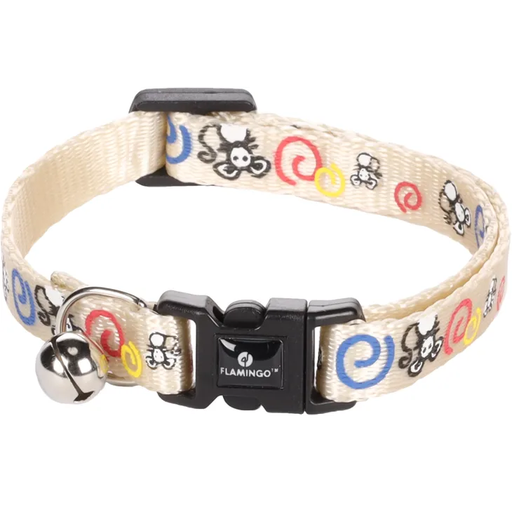 Flamingo Collier Chat Ziggi Blanc