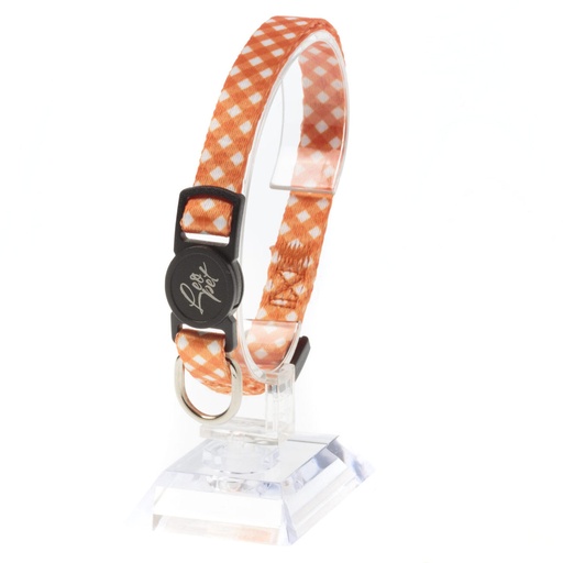 Leo Pet Collier Chat Grille 20-35cm (Bleu ou Orange) - Orange