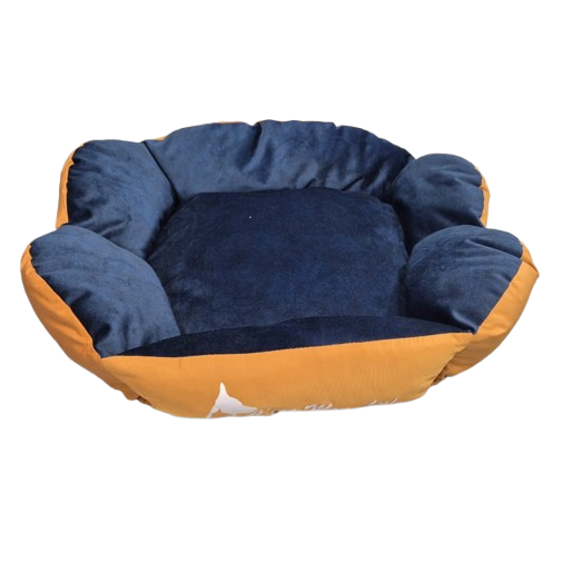 Lit pour chat et chien - Bleu Marine Orange