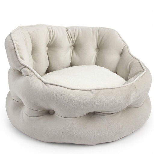 Lit pour chat/chien très doux et confortable beige 42x42x23cm