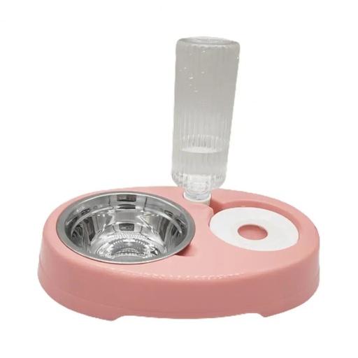 Mangeoire automatique pour animaux Alimentation et Eau ( Rose | Violet) - Rose