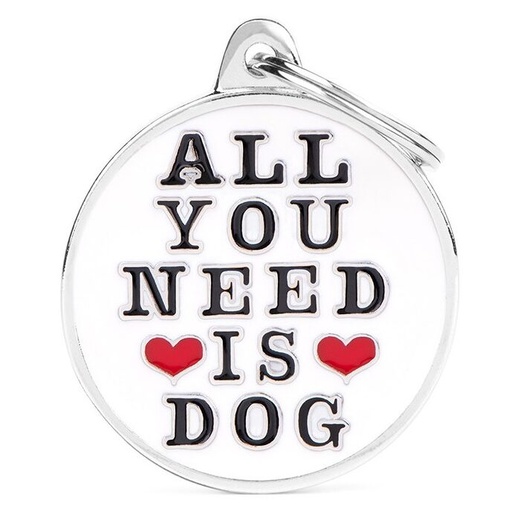 Médaille Charms "All You Need Is Dog" Grand