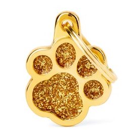 Médaille Shine Patte Glitter Dorée