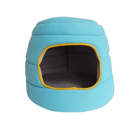 Niche pour chat nid et grotte, literie turquoise 40x40cm (Turquoise ou Jaune) - Turquoise