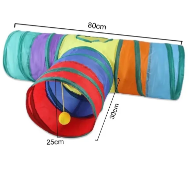 Tunnel d'exploration format en T pour chat 80cmx30cm (25cm diamétre)