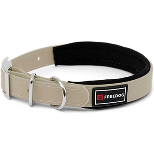 Collier pour chien confort beige Rembourré FREEDOG Plusieurs Tailles (35cm | 40cm) - 40cm