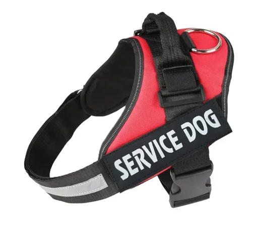 Harnais noir hyper confortable pour chien (taille S | M | L | XL | XXL) - M, Rouge