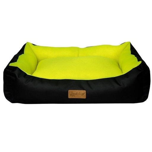Lit Couchage MEDIUM Premium Tissu Jaune/Noir Canijess 62cm x 44cm x 22 cm