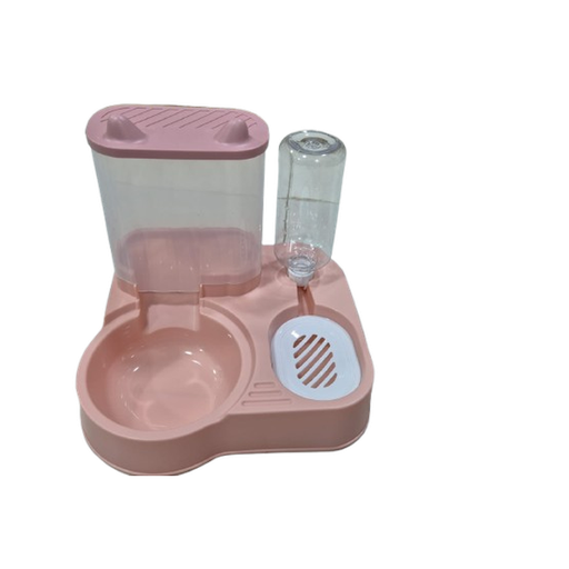 Mangeoire automatique pour animaux Alimentation et Eau (Bleu | Jaune | Rose) - Rose