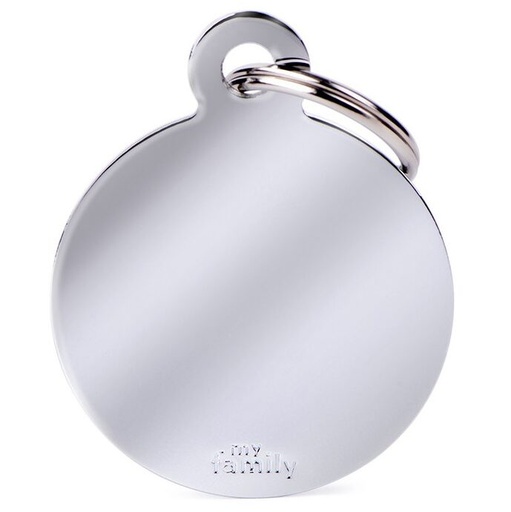 Médaille Basic Cercle Grand en Laiton Chromé