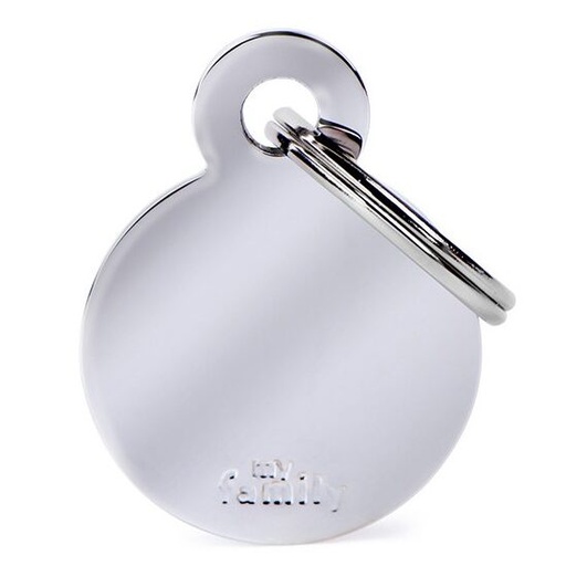 Médaille Basic Cercle Petit en Laiton Chromé