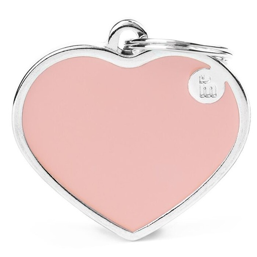 Médaille Basic Handmade Cœur Grand Rose