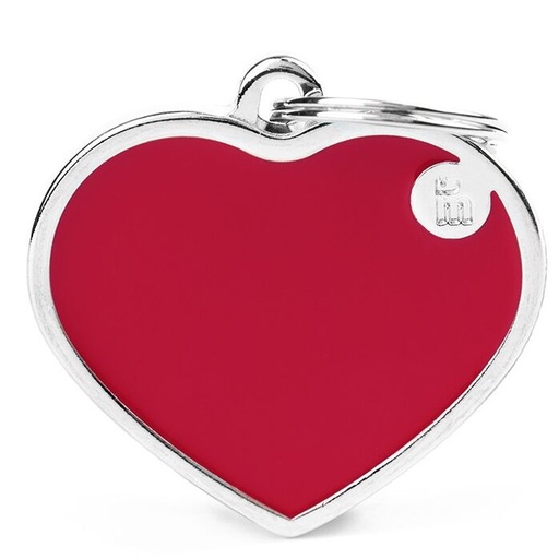 Médaille Basic Handmade Cœur Grand Rouge