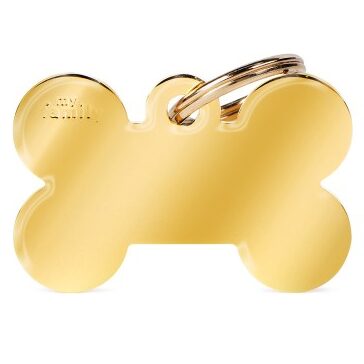 Médaille Basic Os Grand en Laiton Doré